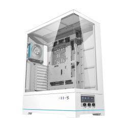 Darkflash Počítačová skříň DY451L PRO s ventilátorem (bílá)