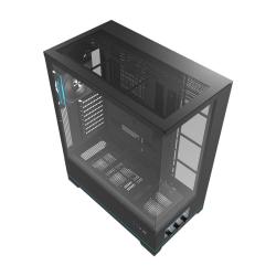 Darkflash Počítačová skříň DY451L PRO s ventilátorem (černá)
