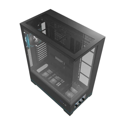 Darkflash Počítačová skříň DY451L PRO s ventilátorem (černá)