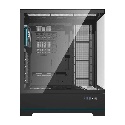 Darkflash Počítačová skříň DY451L PRO s ventilátorem (černá)