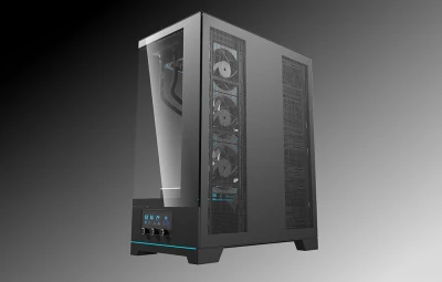 Darkflash Počítačová skříň DY451L PRO s ventilátorem (černá)