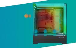 Darkflash Počítačová skříň DY451L PRO s ventilátorem (černá)