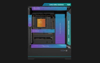 Darkflash Počítačová skříň DY451L PRO s ventilátorem (černá)