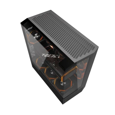 Darkflash Počítačová skříň DY460 (černá) + 4 ventilátory ARGB