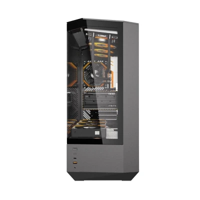 Darkflash Počítačová skříň DY460 (černá) + 4 ventilátory ARGB