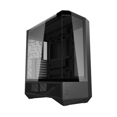Darkflash Počítačová skříň DY460 (černá) + 4 ventilátory ARGB