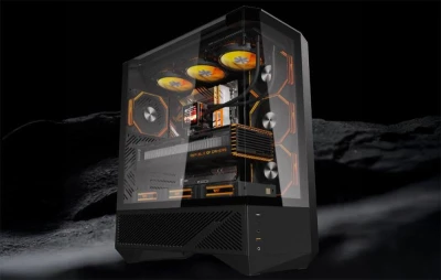 Darkflash Počítačová skříň DY460 (černá) + 4 ventilátory ARGB