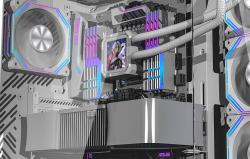 Darkflash Počítačová skříň DY470 bez ventilátorů (bílá)