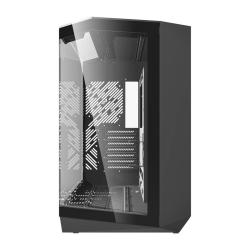 Darkflash Počítačová skříň DY470 bez ventilátorů (černá)
