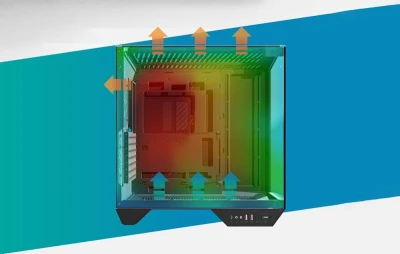 Darkflash Počítačová skříň DY470 bez ventilátorů (černá)