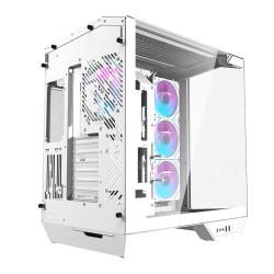 Darkflash Počítačová skříň DY470 (bílá) + 4 ventilátory + držák GPU