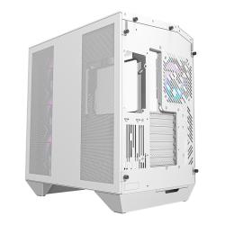 Darkflash Počítačová skříň DY470 (bílá) + 4 ventilátory + držák GPU