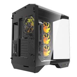 Darkflash Počítačová skříň DY470 (černá) + 4 ventilátory + držák GPU