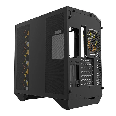 Darkflash Počítačová skříň DY470 (černá) + 4 ventilátory + držák GPU