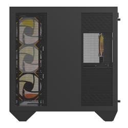 Darkflash Počítačová skříň DY470 (černá) + 4 ventilátory + držák GPU