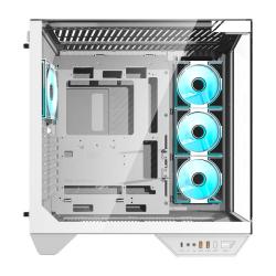 Darkflash Počítačová skříň DY470 se 4 ventilátory (bílá)