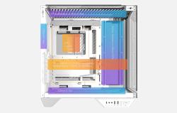 Darkflash Počítačová skříň DY470 se 4 ventilátory (bílá)