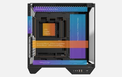 Darkflash Počítačová skříň DY470 se 4 ventilátory (černá)