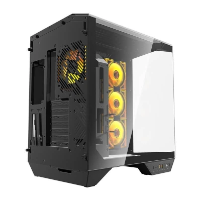 Darkflash Počítačová skříň DY470 se 4 ventilátory (černá)