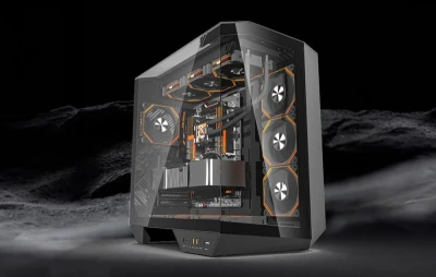 Darkflash Počítačová skříň DY470 se 4 ventilátory (černá)