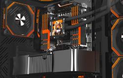 Darkflash Počítačová skříň DY470 se 4 ventilátory (černá)