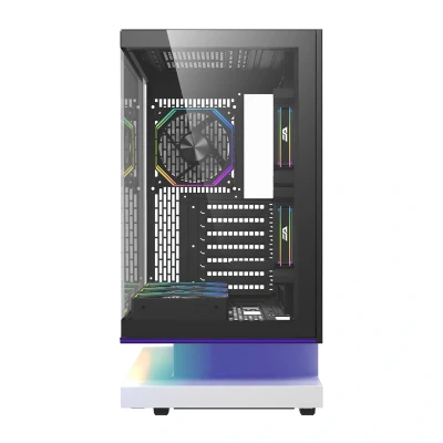 DarkFlash F1 bílá počítačová skříň s 6 ventilátory