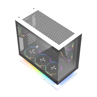 DarkFlash F1 bílá počítačová skříň s 6 ventilátory