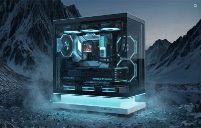 DarkFlash F1 bílá počítačová skříň s 6 ventilátory