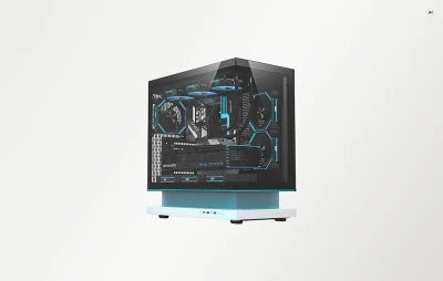 DarkFlash F1 bílá počítačová skříň s 6 ventilátory
