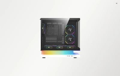 DarkFlash F1 bílá počítačová skříň s 6 ventilátory