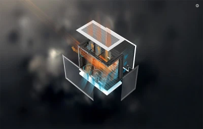 DarkFlash F1 bílá počítačová skříň s 6 ventilátory