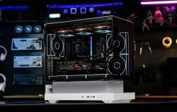 Darkflash Počítačová skříň F1 (bílá) + 6 ventilátorů ARGB