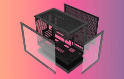 Darkflash Počítačová skříň F1 (černá) + 6 ventilátorů ARGB