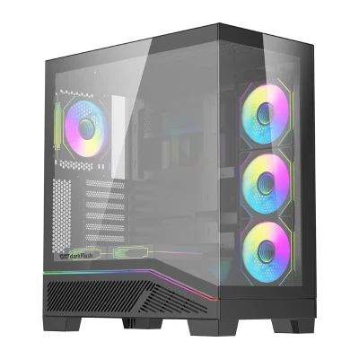 DarkFlash K430 černá počítačová skříň s 6 ventilátory