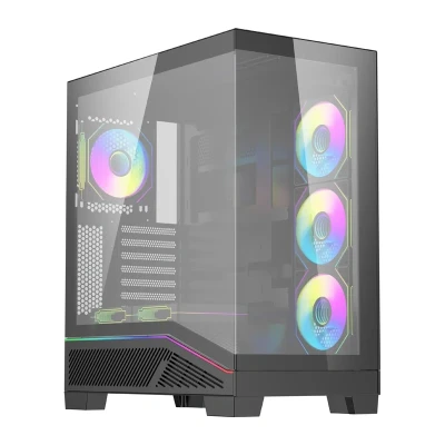 DarkFlash K430 černá počítačová skříň s 6 ventilátory
