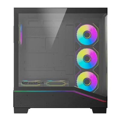 DarkFlash K430 černá počítačová skříň s 6 ventilátory