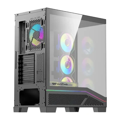 DarkFlash K430 černá počítačová skříň s 6 ventilátory