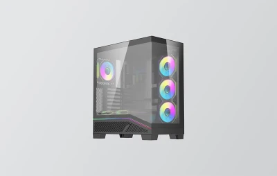 DarkFlash K430 černá počítačová skříň s 6 ventilátory