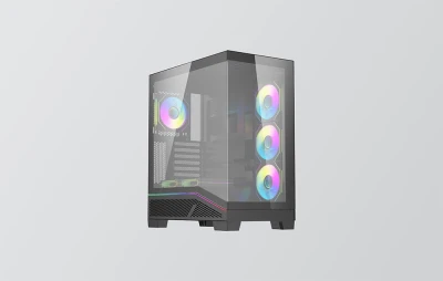 DarkFlash K430 černá počítačová skříň s 6 ventilátory