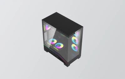 DarkFlash K430 černá počítačová skříň s 6 ventilátory