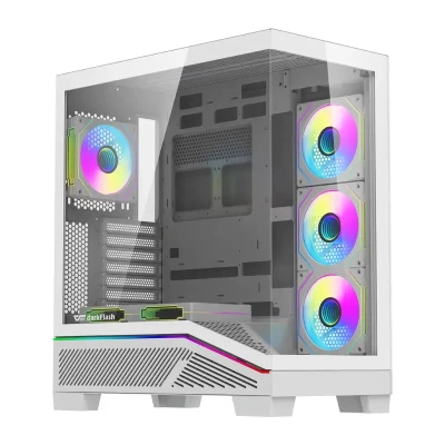 DarkFlash K430 bílá počítačová skříň se 6 ventilátory