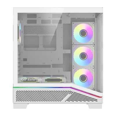 DarkFlash K430 bílá počítačová skříň se 6 ventilátory