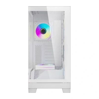 DarkFlash K430 bílá počítačová skříň se 6 ventilátory