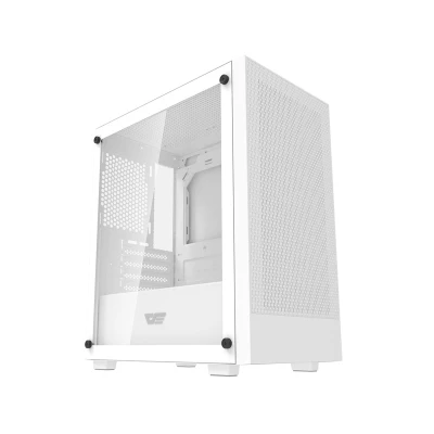 DarkFlash M305 bílá počítačová skříň bez ventilátorů