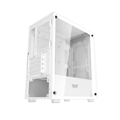 DarkFlash M305 bílá počítačová skříň bez ventilátorů