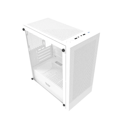 DarkFlash M305 bílá počítačová skříň bez ventilátorů