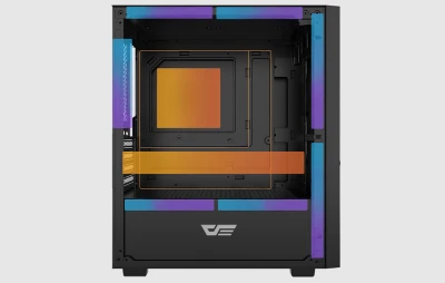 DarkFlash M305 bílá počítačová skříň bez ventilátorů