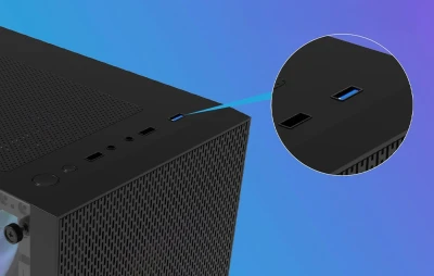 DarkFlash M305 černá počítačová skříň bez ventilátorů