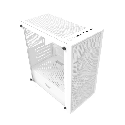 DarkFlash M305 Mesh bílá počítačová skříň bez ventilátorů