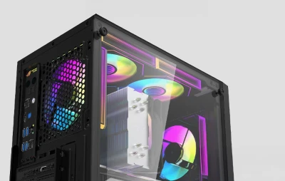 DarkFlash M305 Mesh bílá počítačová skříň bez ventilátorů